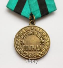 100% ORIGINAL Soviet Russian Medal for the Liberation of BELGRADE USSR CCCP MINT