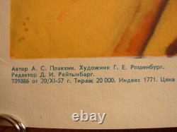 1957 Rare Original Soviet Russian Poster Protect organism USSR metallurgy safety