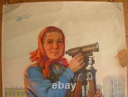 1960 Original Vintage Russian Soviet Poster Marize USSR Propaganda school nurser