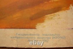 1962 Rare Soviet Russian Original POSTER Communist party is for people Dementiev