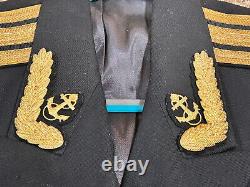 1970s Vintage Soviet Navy Russian Captains Uniform Cap Sword Dagger Belt