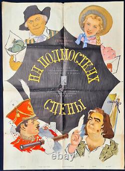 Behind The Footlights -1956 Ussr Soviet Russian Musical Comedy Film Movie Poster