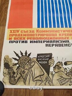 Boris Efimov original soviet russian ANTI USA Cold War poster