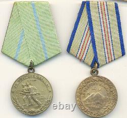 Documented Russian USSR Medals for Defense of Odessa & Caucasu with Rare Documents