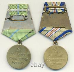 Documented Russian USSR Medals for Defense of Odessa & Caucasu with Rare Documents