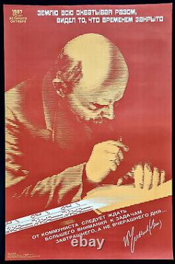 Future Communist Tasks 1987 Original Soviet Russian Bolsheviks Political Poster