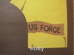 Original Russian Soviet Poster Pentagon dangerous & armed Anti-US Force Cold war