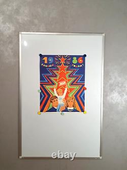 Original Soviet POSTER /Happy New Year 1986/ USSR Propaganda / Christmas Plakat