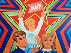 Original Soviet POSTER /Happy New Year 1986/ USSR Propaganda / Christmas Plakat