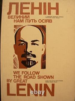 Original Soviet Poster LENIN-OCTOBER AGITPLAKAT USSR avant-garde propaganda