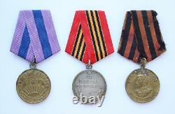 Original Soviet Russian Medal Liberation Prague Berlin VictoryGermany USSR DOC