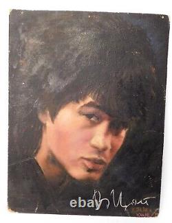 Original Soviet Russian Oil painting Realism rock star Viktor Tsoi 1990