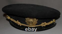 Original Vintage Soviet Russian Air Force Pilot Visor Hat With Cockade