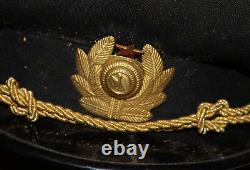 Original Vintage Soviet Russian Air Force Pilot Visor Hat With Cockade