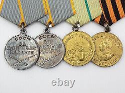 Original WWII Russian Soviet Parade Mount Medal Bar