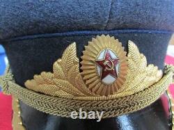 RARE Obsolete original WW2 Russian Soviet USSR Army General's Visor Hat, size 57