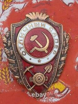 RUSSIAN RUSSIA SOVIET USSR CCCP SIGN BADGE Excellent sapper. Original