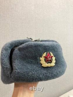 RUSSIAN SOVIET MILITARY WINTER HAT 1987 year ORIGINAL USHANKA 58 size