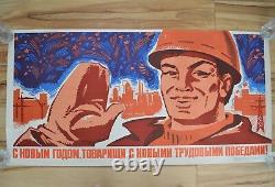 Soviet Russian 1978 Original Poster Happy New Year Comrades