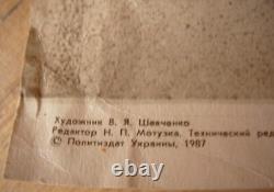 Soviet Russian Original POSTER Labor book with excellent mark USSR propaganda