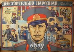 Soviet Russian Original POSTER Really People's. Militia USSR propaganda police