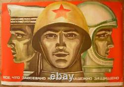 Soviet Russian Original POSTER USSR Army military sailor soldier cosmonaut space