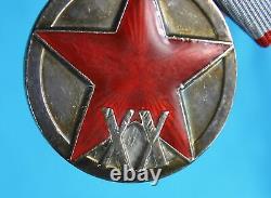 Soviet Russian Russia USSR WW2 Silver 20 Years PKKA Medal Order Award Badge