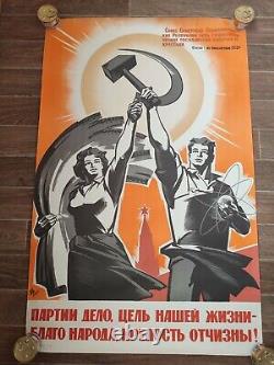 Soviet propaganda original poster USSR atom