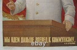 Vintage Soviet Russian Poster, 1950 very RARE RARE RARE 100% original