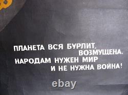 Vintage Soviet Russian Poster, 1983, very Rare, 100% original Propaganda Vintage