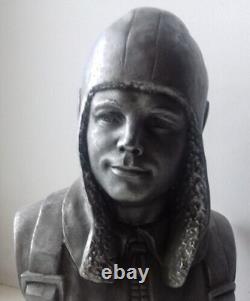 Vintage Yuri Gagarin Bust Russian Space Man Figurine Deocr USSR Rare Old 20th