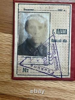 WW2 Russian Soviet Authentic Original NKVD ID Document. 1937. Rare. Orig