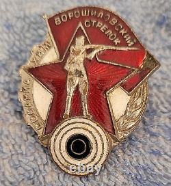 Ww II Russian Soviet Voroshilovsky Shooter Pin Badge